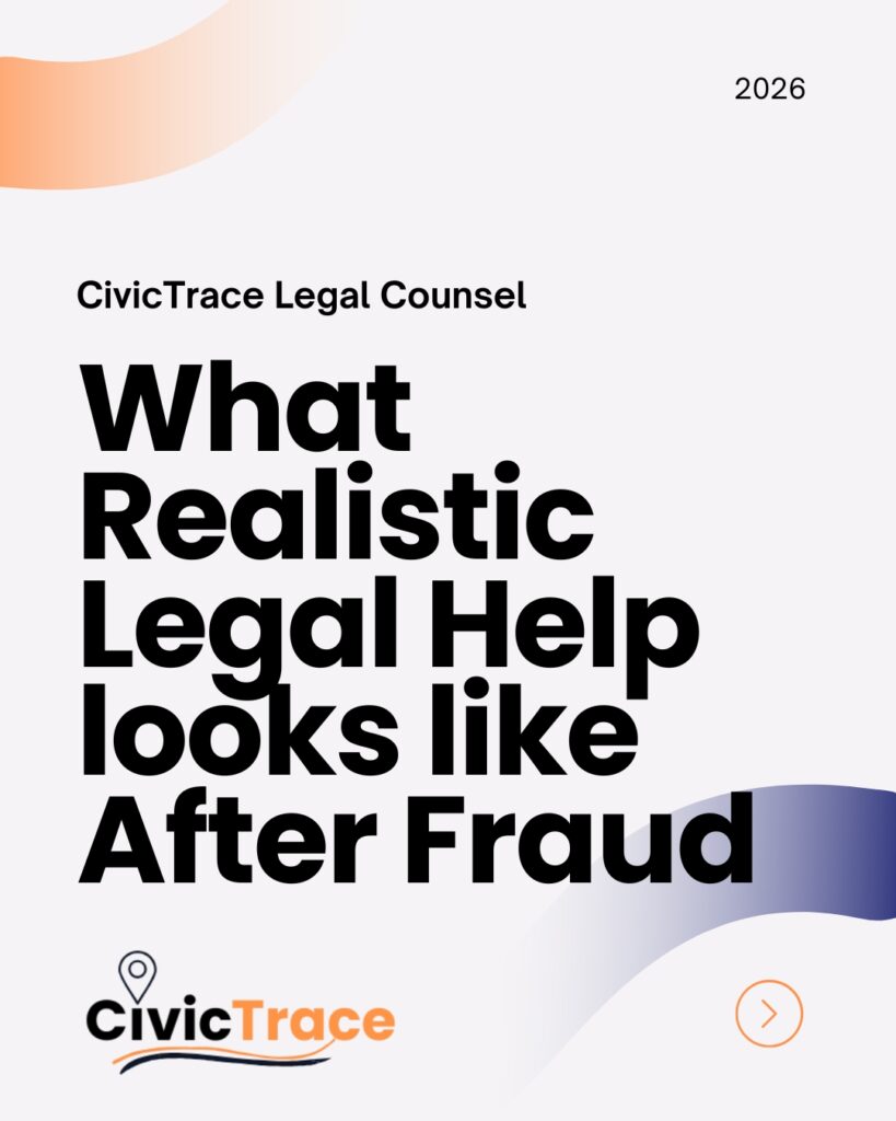 What Realistic help look like after a scam